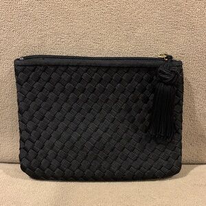 Americana by Sharif brand. 
Black Woven Clutch with Tassel